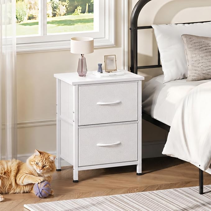 WLIVE White Night Stand, Small Dresser - Image 2