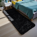 Black 2x6 Area Rugs for Bedroom, Fluffy Shag Rug Small Rug Bedside Carpet | by Yongyangjuxi