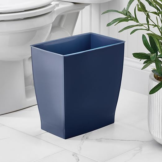 iDesign Small Plastic Bathroom Trash Can, - Image 3