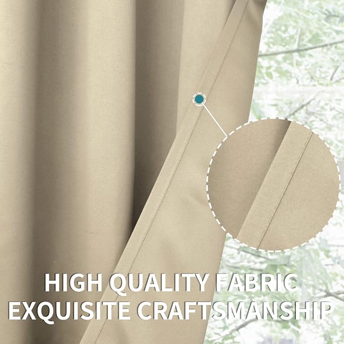 BGment Small Beige Curtains 36 Inches Long - Image 5