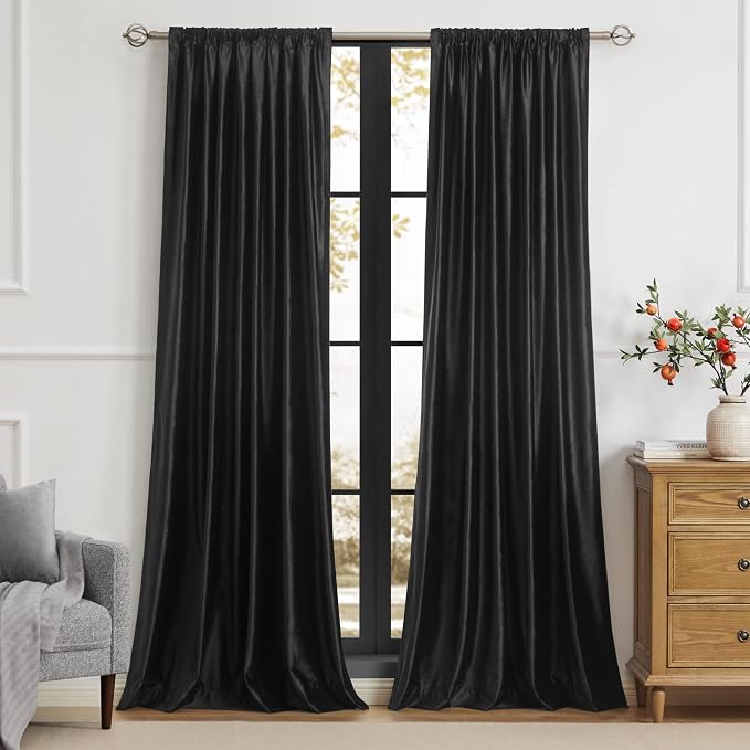 PRIMROSE Black Curtains 96 inch - Image 3