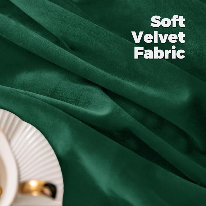 BGment Emerald Green Velvet Curtains 96 Inch Ling - Image 5