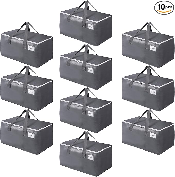 BlissTotes Large Moving Bags, Storage Bags, 76L-10 Pack | Moving Bags by BlissTotes