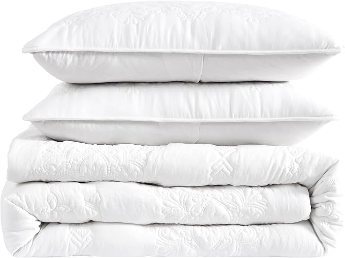 B2EVER Boho White Quilt Twin Size Bedding Sets - Image 7