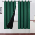 100% Blackout Curtains 52 x 72 Inch/Green Curtains 2 Panels by Lemomo