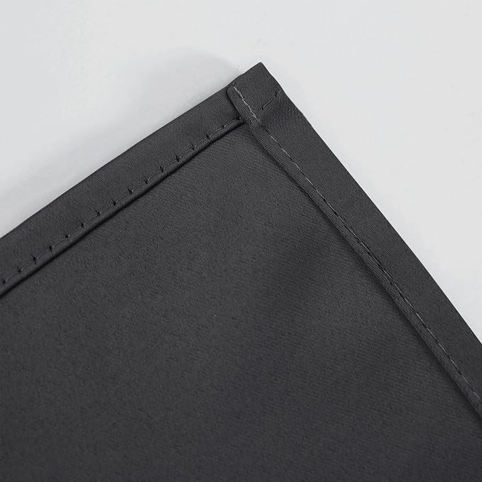 Blackout Curtains 52 x 90 inches Long Dark Grey Curtains Set of 2 Panels - Image 7