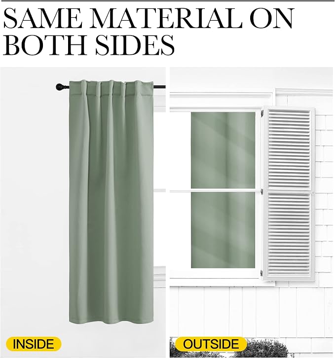 NICETOWN Window Treatment Curtains Room Darkening Draperies - Image 6