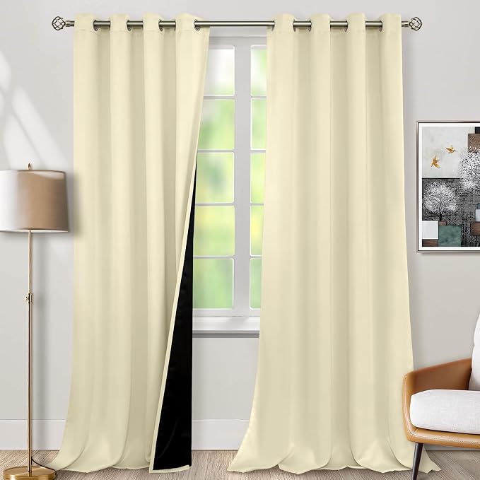 BGment Thermal Insulated 100% Blackout Curtains 96 Inch Length 2 Panels by BGment