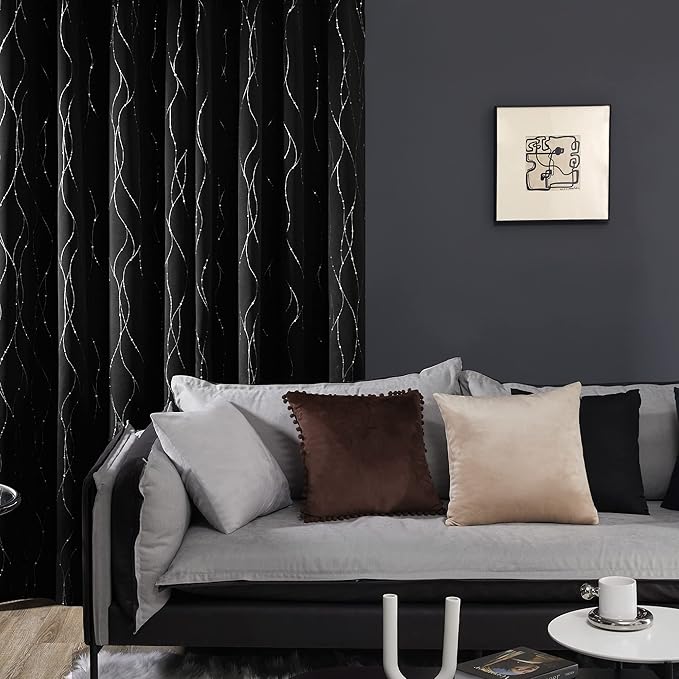 Deconovo Living Room Curtains 54 Inches Long, Thermal Insulated, Room Darkening - Image 7