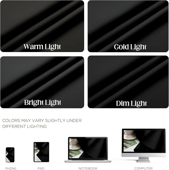 CUCRAF Black Blackout Curtains 63 inch Length 2 Panels Set, Room Darkening - Image 4