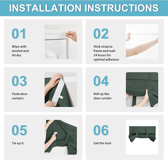 RYB HOME Blackout Door Window Curtains - Image 3