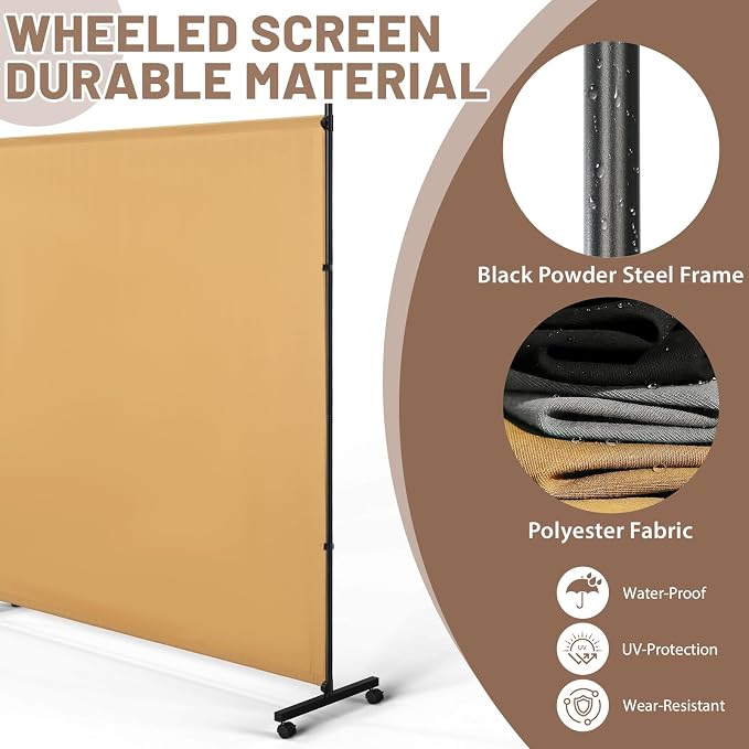 2 Panels Room Divider/Privacy Screen 6FT*6FT - Image 5