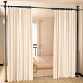 Room Divider, Tension Curtain Rod No Drilling, 4-10ft 28-70inch Wall Divider by homefurnishing