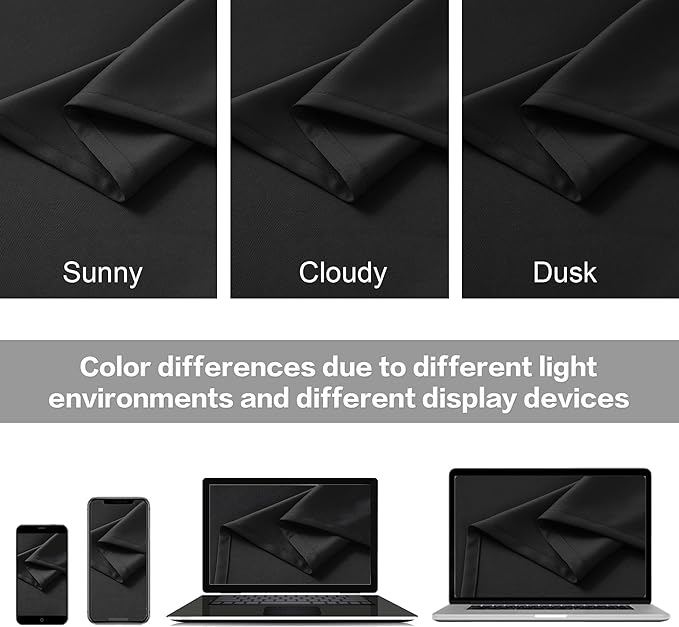 Black out Curtain Drapes 108 Inch Length, 52x108 Inch, 2 Panels | 9 FT Long - Image 5