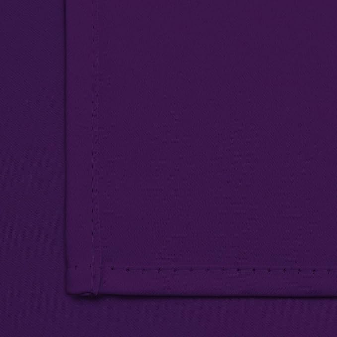 Yakamok Blackout Curtains 38x45 inch Purple Thermal Drapes-Bedroom | 2 panels - Image 5