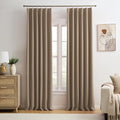 Pinch Pleated Blackout Curtains 126 Inch Long 2 Panels by KEQIAOSUOCAI