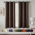 MIULEE Blackout Curtains for Bedroom 2 Panels 40"x63" Long Chocolate Brown | by MIULEE
