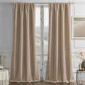 Joydeco Velvet Blackout Curtains Black Out Curtain 108 Inch Drapes | by JOYDECO