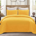 Exclusivo Mezcla Reversible Full Queen Quilt Bedding Set, Bright Yellow | by ExclusivoMezcla