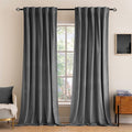 MIULEE Grey Velvet Curtains 52x108 inches 2 Panels Luxury Blackout Curtains | by MIULEE