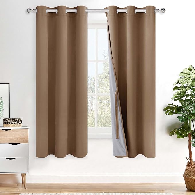 XWZO Complete Blackout Shades Window Curtain Panels by XWZO