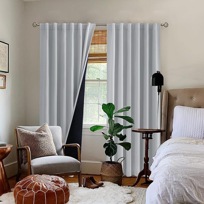 BGment Light Grey 100% Blackout Curtains 84 Inches Long - Image 9