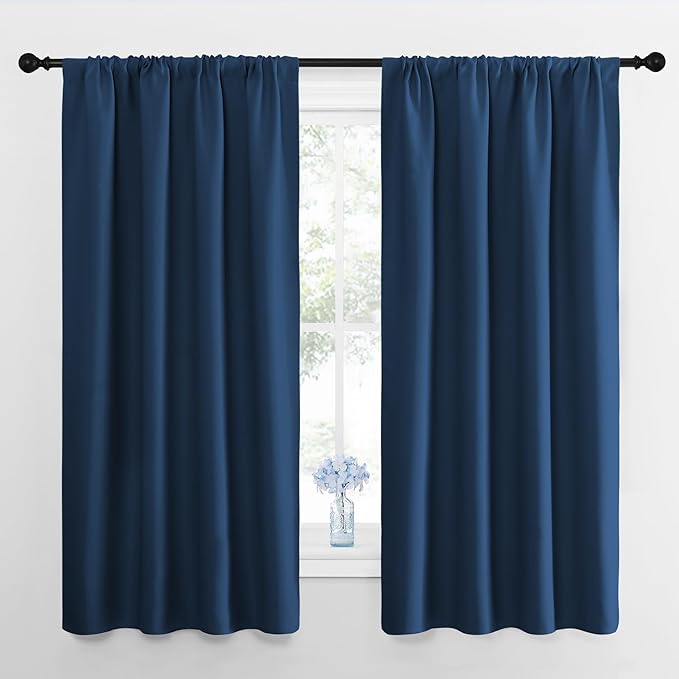 NICETOWN 2 Panels Blackout Curtains, Rod Pocket Thermal Insulated Curtains by NICETOWN