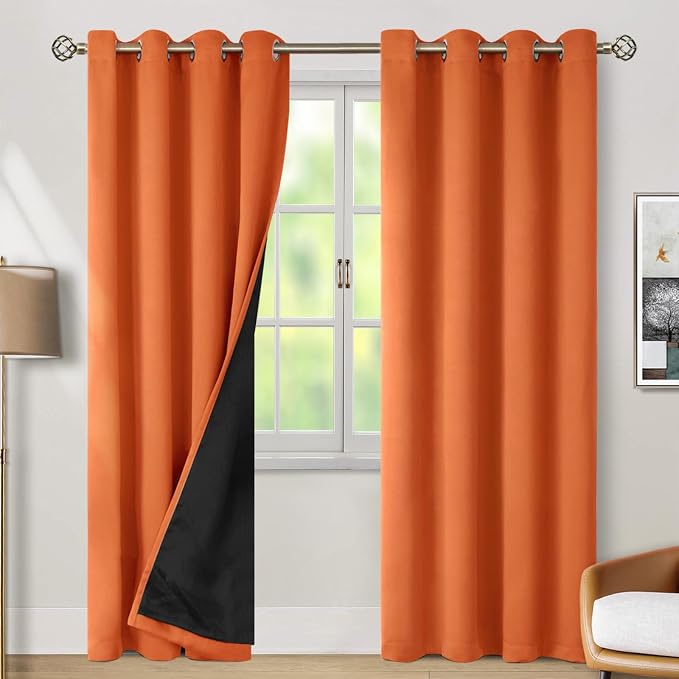 BGment Thermal Insulated 100% Blackout Curtains 84 Inch Length 2 Panels by BGment