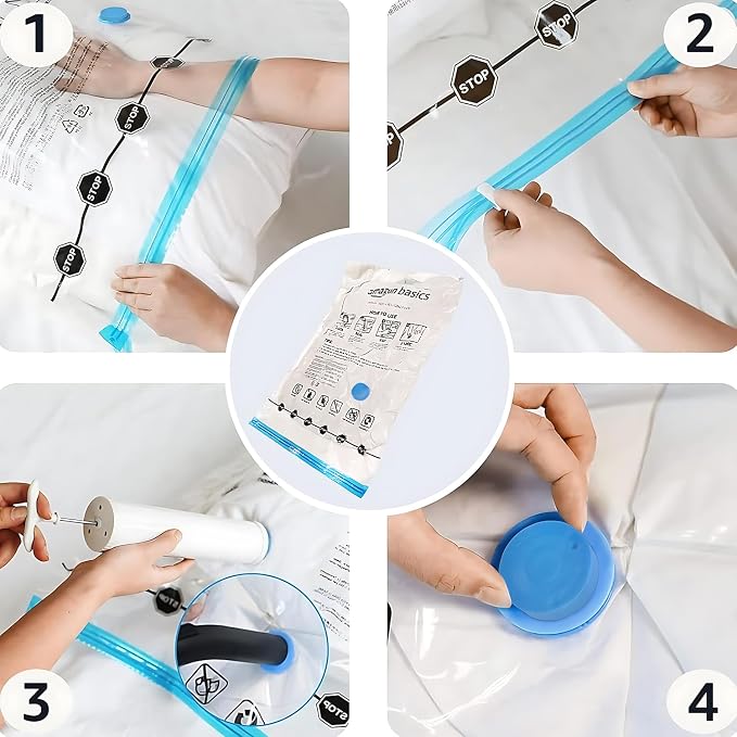 Amazon Basics Vacuum Storage Bags, Compression Space Saving - Image 4