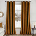 MIULEE Velvet Curtains 50W x 108L 2 Panels Golden Brown Blackout Curtains | by MIULEE