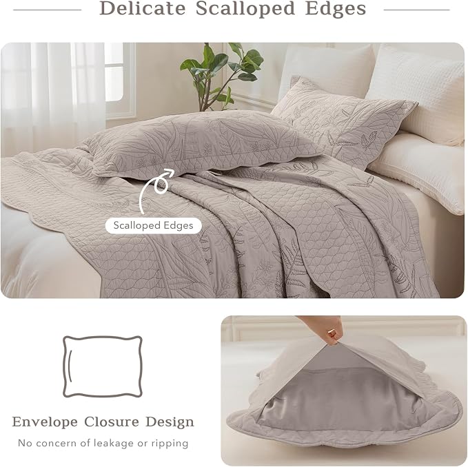 CozyTide Oversized King Bedspread 118"x106", Pre-Washed Cotton Oversized King - Image 6