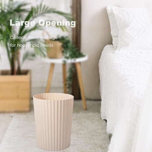 JiatuA Small Trash Can Plastic Wastebasket Round Garbage Container Bin - Image 2