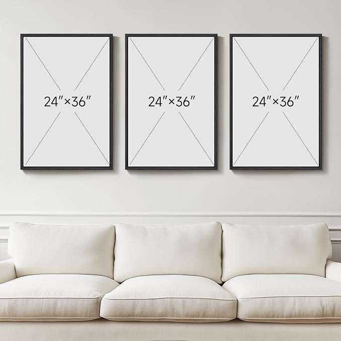 Large Framed Neutral Abstract Wall Art - Image 3