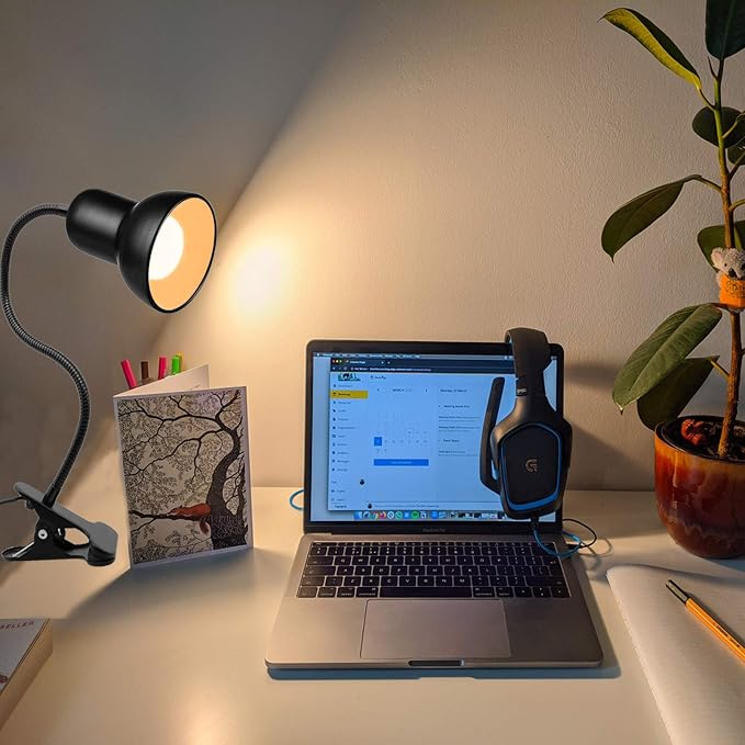 Desk lamp, Clip on Lamp, Clip On Reading Light, Gooseneck Lamp On Cable | - Image 6