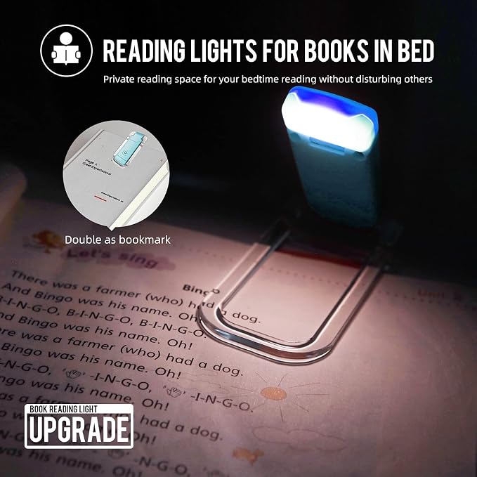 EGWASER Book Light for Reading in Bed, USB Rechargeable Clip on Book Lights - Image 7