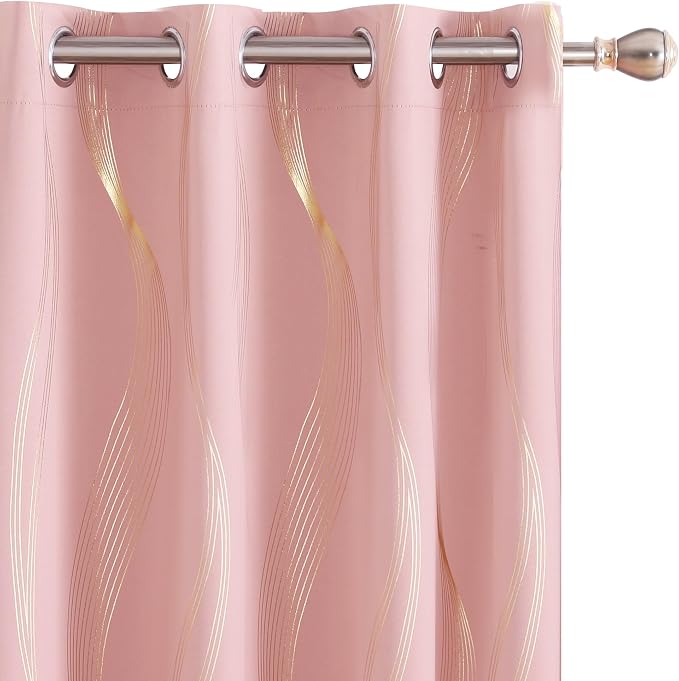 Deconovo Curtains for Living Room, Pattern Blackout Curtains 45 Inches Long | by Unknown