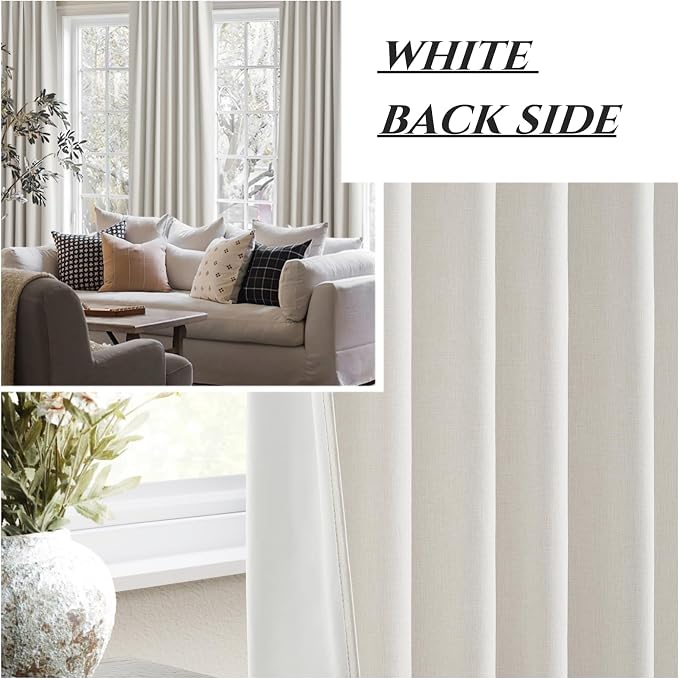 QJmydeco Birch Total Blackout Curtains 98 Inches Long - Image 6