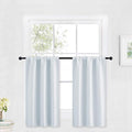 RYB HOME Cafe Curtains 30 inch Length, Short Window Curtain Tiers | Light UV by RYBHOME