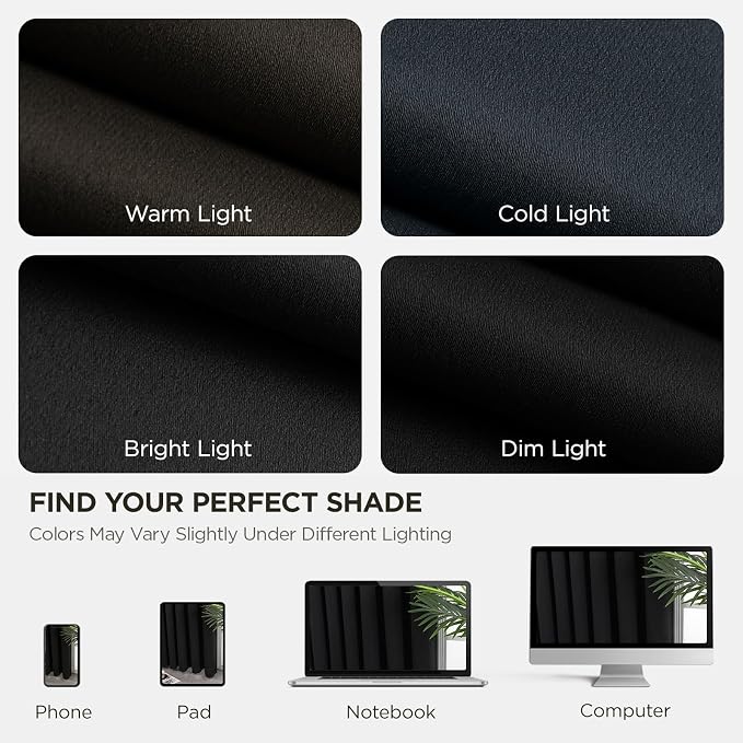 Joydeco Blackout Curtains for Bedroom 120 Inch Long 2 Panels, Room Darkening - Image 5