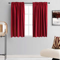 Red Blackout Curtains Thermal Insulated Room Darkening Rod Pocket Curtains by DONREN