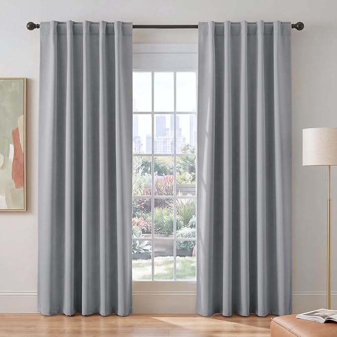 PONY DANCE Blackout 80 inch Length Curtains 2 Panels Set, Thermal Insulated by PONYDANCE