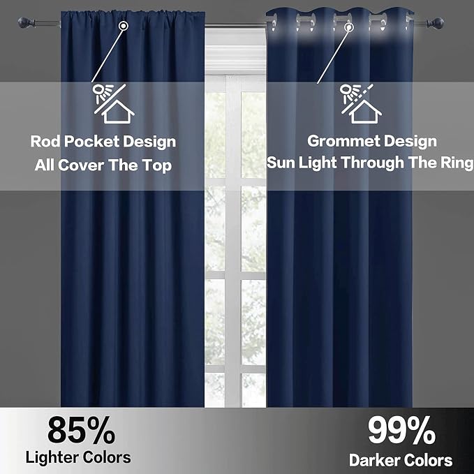 RYB HOME RV Curtains for Camper Windows, Mini Small Blackout Curtain Tiers | - Image 5