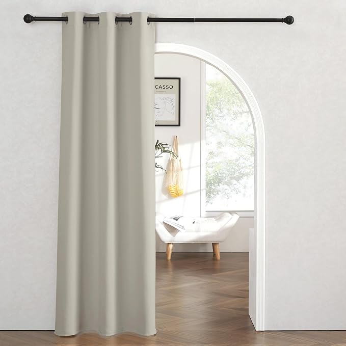 RYB HOME Temporary Doorway Curtains Blackout Privacy Room Divider Curtains | by RYBHOME