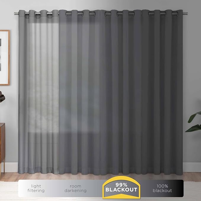 ECLIPSE Kendall Modern Blackout Thermal Rod Pocket Window Curtain - Image 8