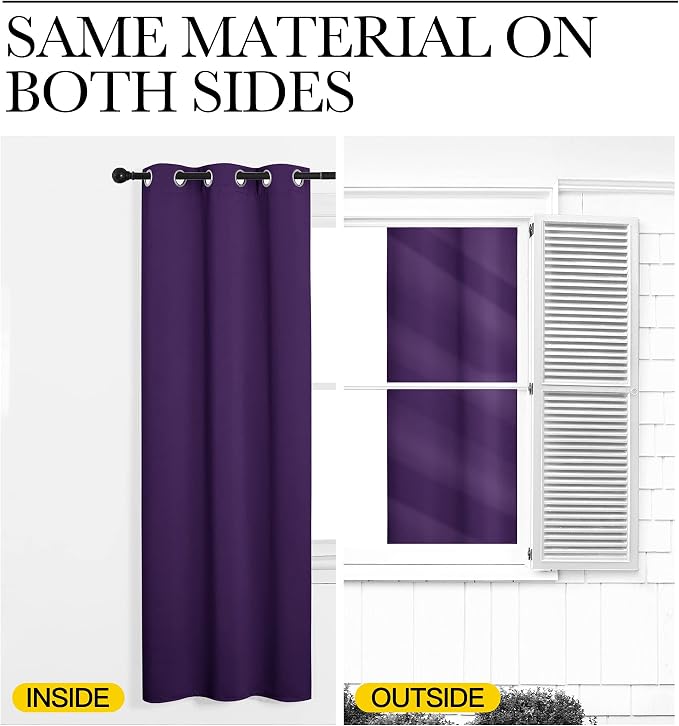 NICETOWN Thermal Insulated Blackout Draperies Curtains, Triple Weave Home - Image 4