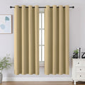 CUCRAF Beige Blackout Curtains 63 Inches Long, Thermal Insulated Noise Reducing by CUCRAF