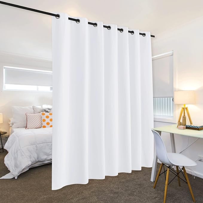 RYB HOME Privacy Curtain for Sliding Glass Door Locker Room Basement Closet | - Image 3
