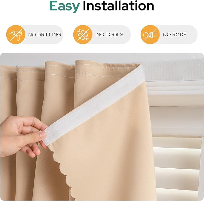 Self Adhesive Curtains, No Drilling Rodless Design - Image 7