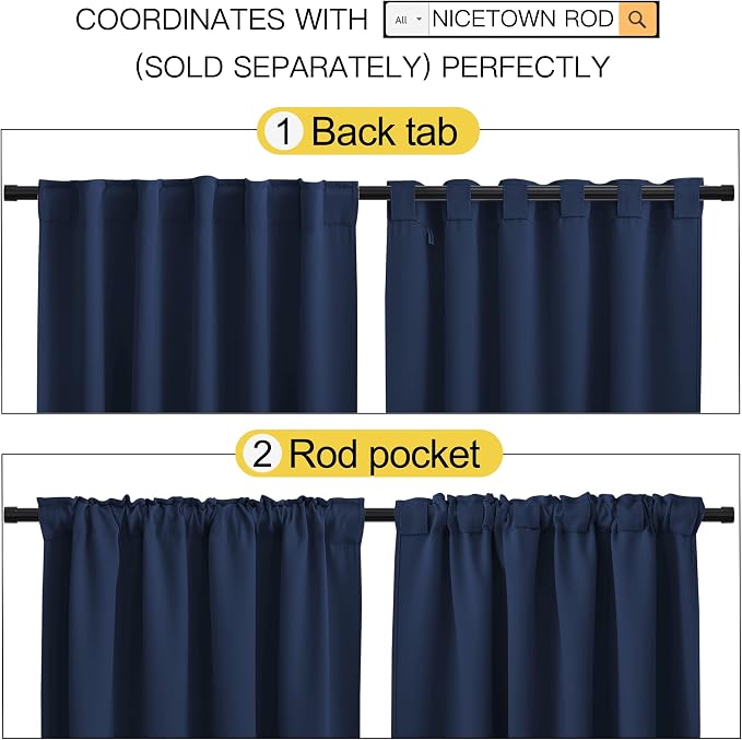 NICETOWN Blackout Curtains Window Drapes - Image 3