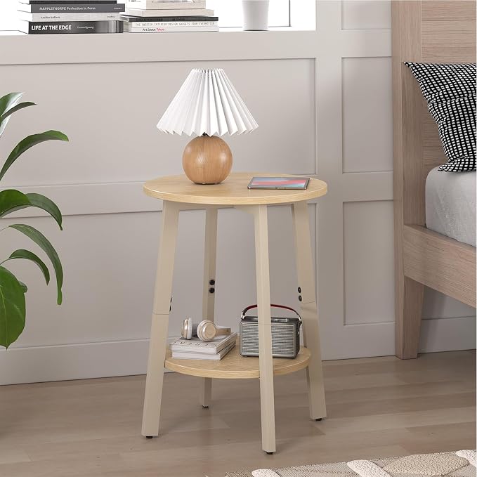 sthmec Side Table, Small Round End Table - Image 5